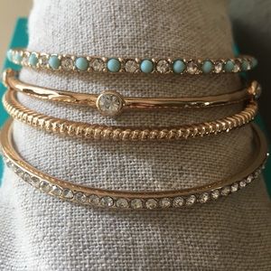 Set of 4 Premier Designs “Bands of Gold” Bracelets